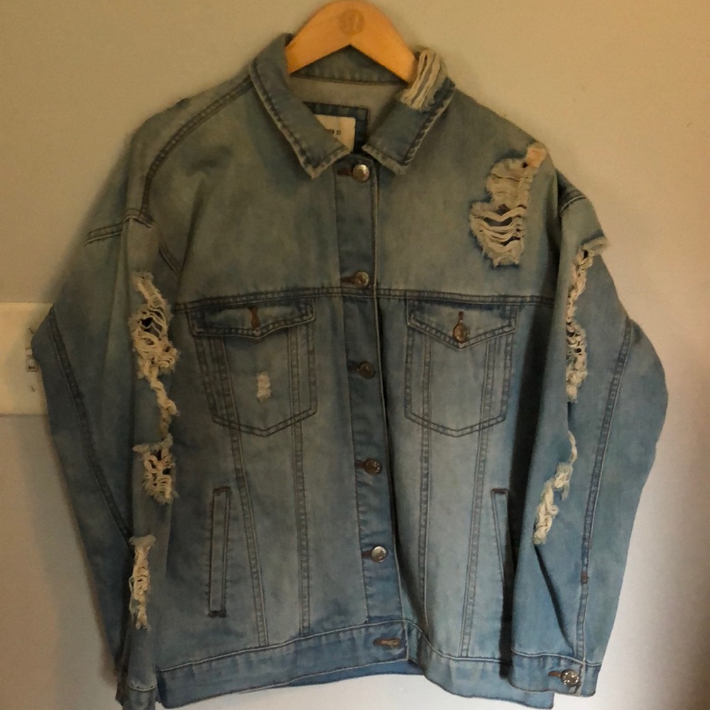 Forever 21 distressed jean jacket